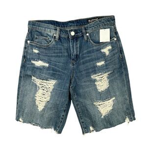 BLANKNYC Boy Short Destroyed Denim Short Women's sz 27 Cotton Distressed Shorts